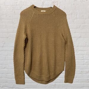 St John's Bay Womens Tan Gold Classic Cable Knit Pullover Sweater Size Medium